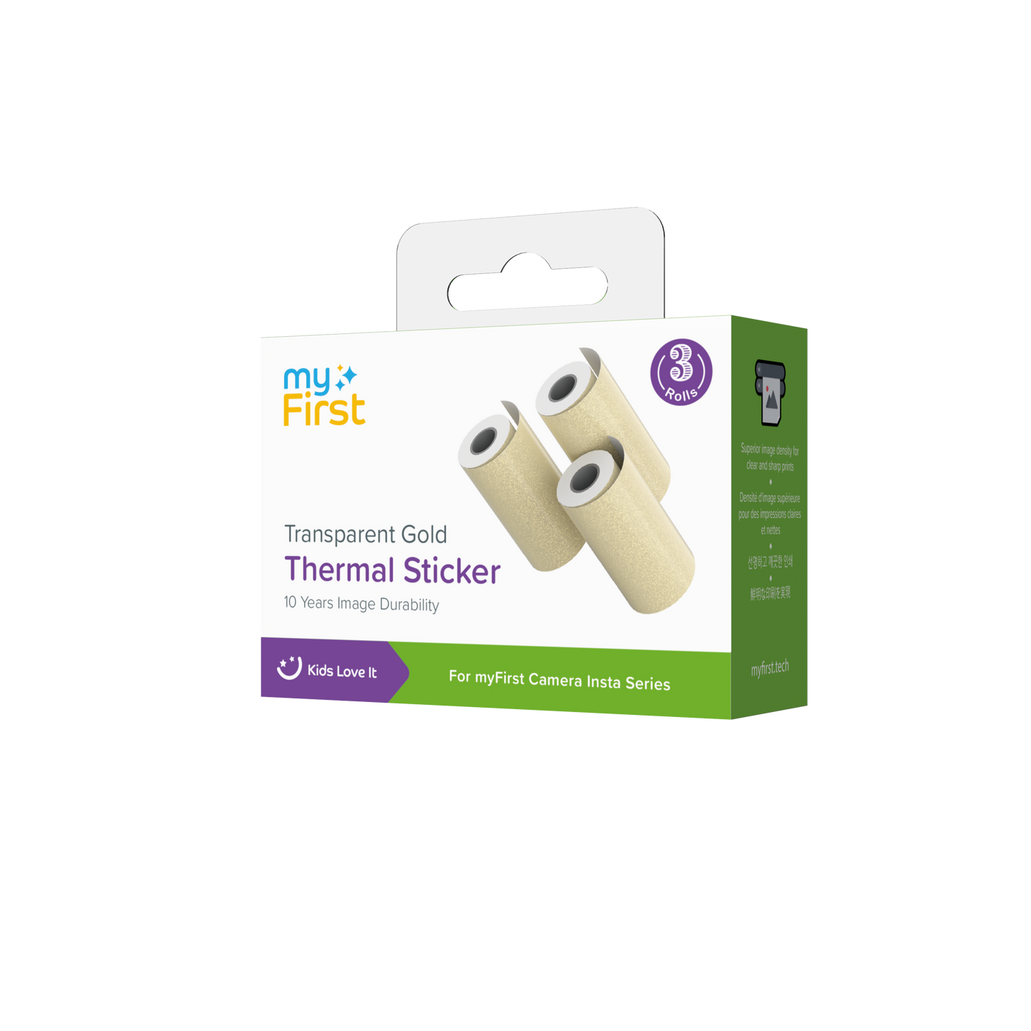 Thermal Sticker Transparent Gold Glitter for myFirst Camera Insta 20 / Insta 2 / Insta Wi