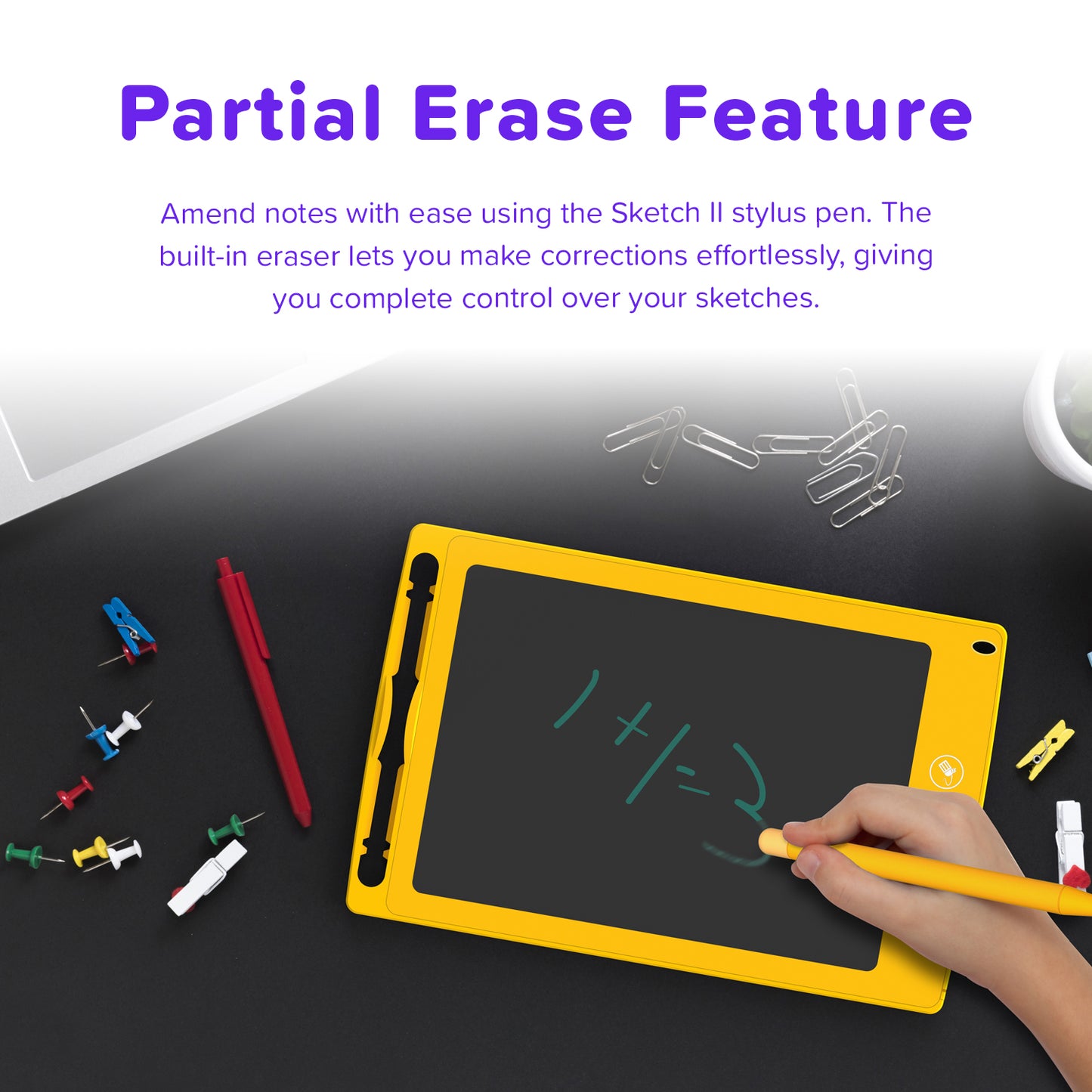 Drawing Pad For Kids with Partial Erasure | myFirst Sketch II