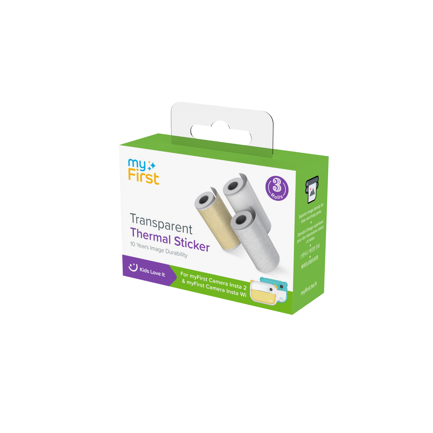 Thermal Sticker Transparent Gold Silver for myFirst Camera Insta 2/Insta Wi/Insta 20