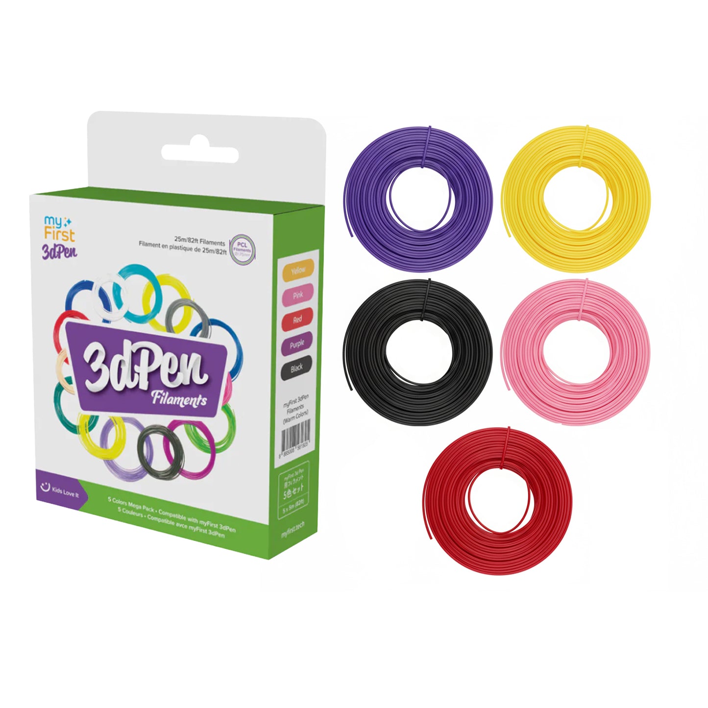 Filament Refill for 3dPen Make | PCL 5 Colors