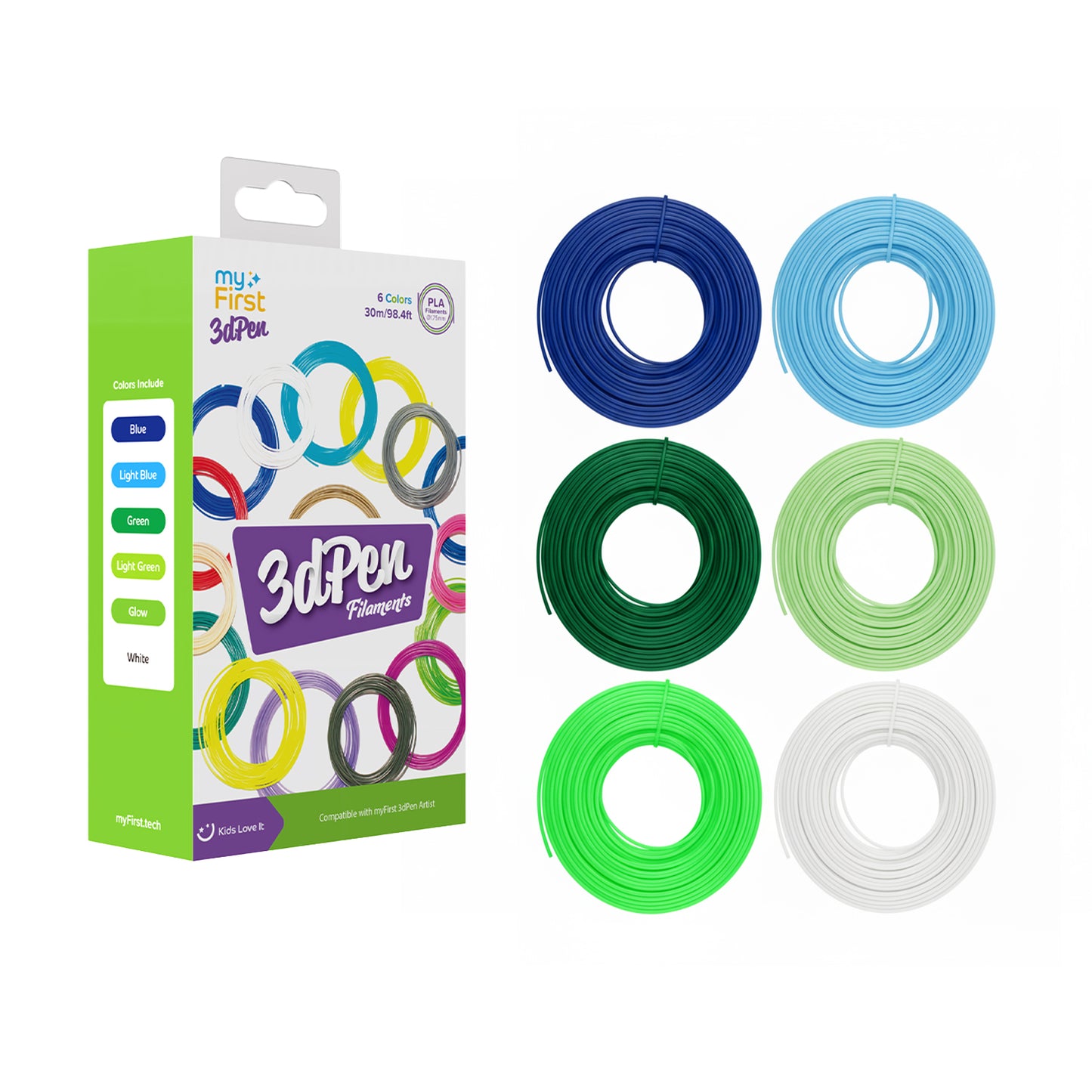 Filament Refill for myFirst 3dPen Artist | PLA Filament 6 Colors